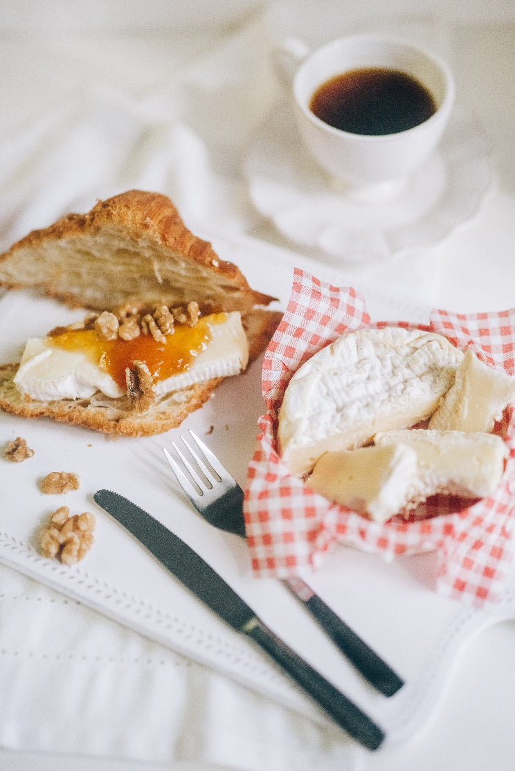 Breakfast items on the table