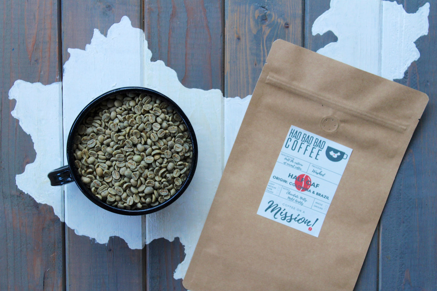 Half Caf Coffee Beans | Colombian Decaf Coffee | Hao Bao Bao Coffee